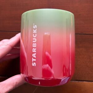 Starbucks Green and Red Gradient Mug